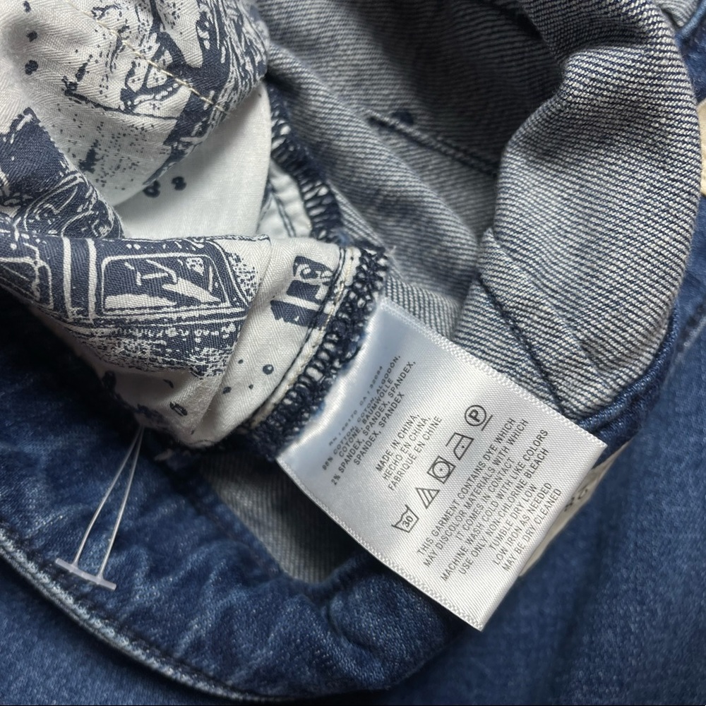 Anthropologie pilcro and theLetter press wide leg button fly jeans 28 - Picture 7 of 9